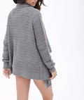 Leisure Hollow-Out Irregular Ladies Knitted Cardigan - Oh Yours Fashion - 6