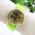Elephant Print Multilayer Leather Watch - Oh Yours Fashion - 2