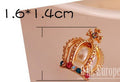 Crown Shape Colorful Rhinestone Stud Earrings - OhYoursFashion - 5