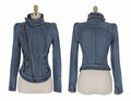 Slim Fit Zipper Long Sleeved Women's Denim Jacket - O Yours Fashion - 4