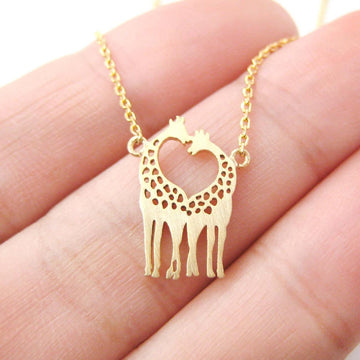 Giraffe Shaped Animal Themed Charm Necklace - Oh Yours Fashion - 1