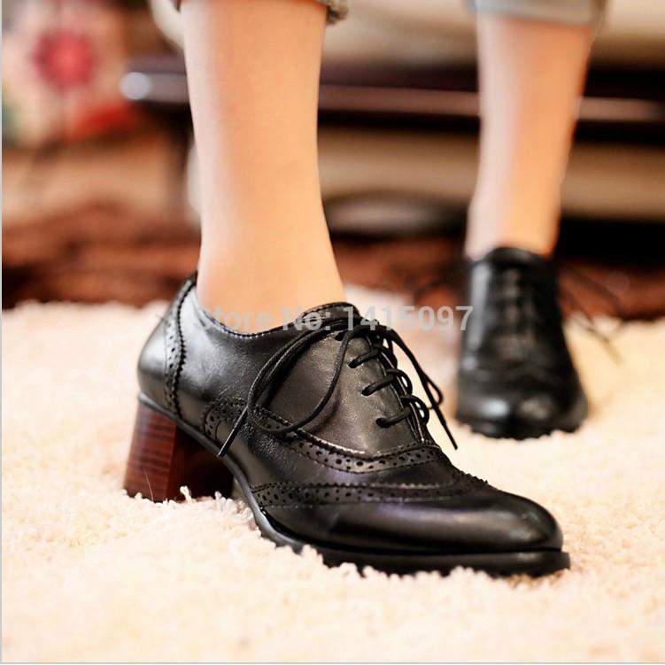 British Style Carved Classy Lace up Oxford Shoes - OhYoursFashion - 4