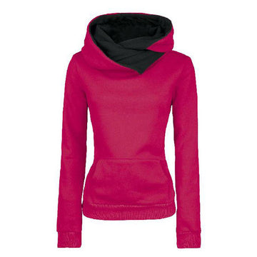 Long Sleeves High Neck Hoodies - OhYoursFashion - 1
