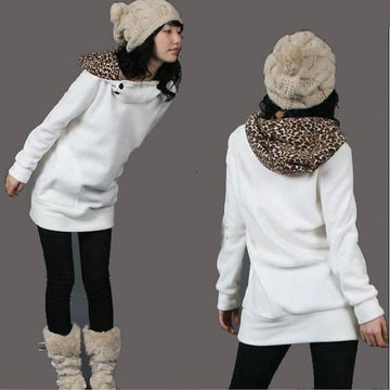 Long Leopard Fashion Hoodies Sweatshirt - OhYoursFashion - 1