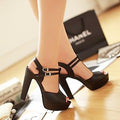 Fashion Platform Peep Toe Outdoor Heels Sandals - OhYoursFashion - 4