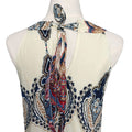 Halter neck Print Back Keyhole Sleeveless Loose Short Dress - O Yours Fashion - 6